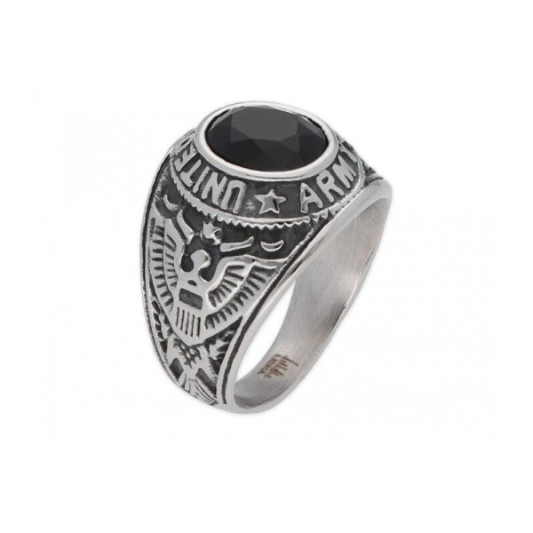 Anillo Liska Caballero Acero Onyx Ref: 845AN1075.18