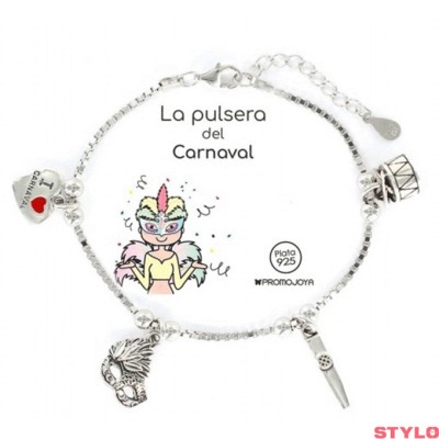 Pulsera Eres Lo Mas Carnaval Cadena Veneciana Rodiada Con Colgantes Ref: 9105684