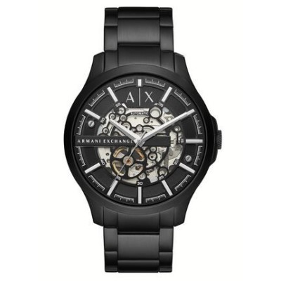 Reloj Armani Exchange Caballero Hampton Automático Acero Ip Negro 46mm Ref: AX2418