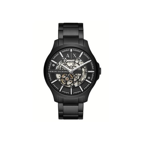 Reloj Armani Exchange Caballero Hampton Automático Acero Ip Negro 46mm Ref: AX2418