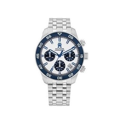 Reloj Tommy Hilfiger TH85 Plateado y Azul Cronógrafo Hombre Re.1792157