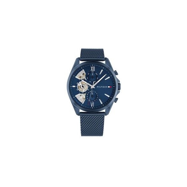 Reloj Tommy Hilfiger Baker Acero Inoxidable Azul Multifunción Hombre Ref.1710648