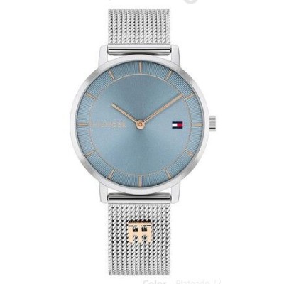 Reloj Tommy Hilfiger Tea Plateado y Turquesa Analógico Mujer Ref.1782738