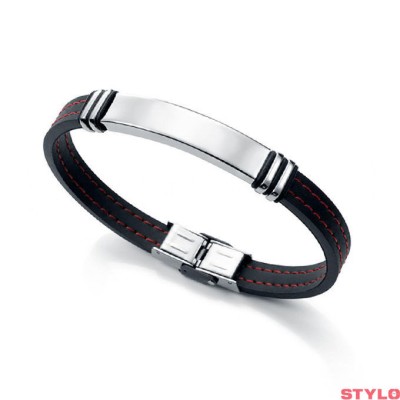 Pulsera Viceroy Fashion Caballero Caucho Negro Y Acero Ref: 6343P09017