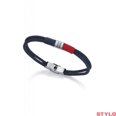 Pulsera Viceroy Fashion Beat Caballero Doble De Cordón Azul Y Rojo Ref: 6466P01013