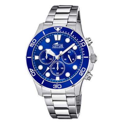 Reloj Lotus Caballero Excellent Con Esfera Azul 44,5mm Ref: 18756/1