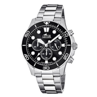 Reloj Lotus Caballero Excellent Con Esfera Negra 44,5mm Ref: 18756/3