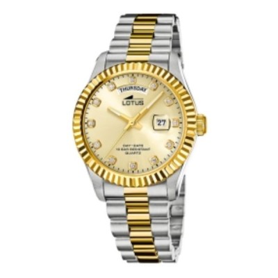 Reloj Lotus Caballero Freedom Collection Bicolor Acero/Dorado Con Esfera Dorada 41,5mm Ref: 18855/4
