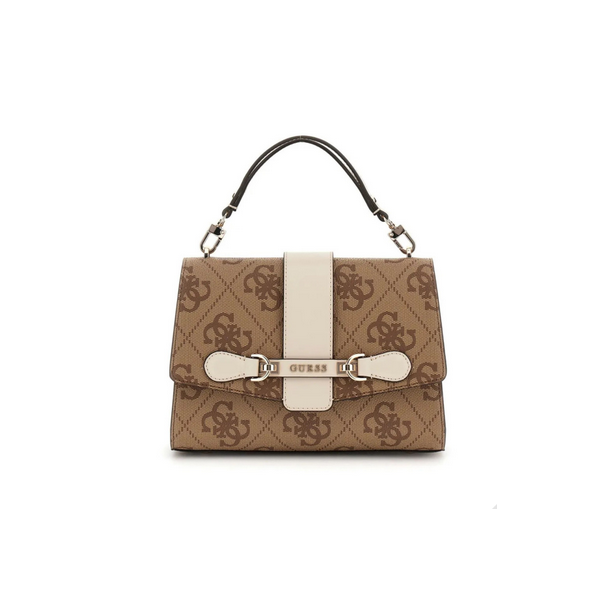 Bolso Guess Mujer Nolana Top Handle Flap Latte Logo/Bone Ref: OS950020 LATTE LOGO/BONE