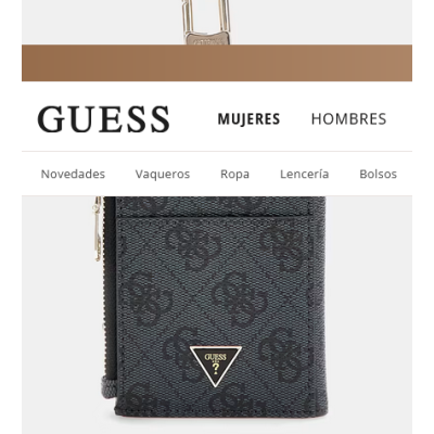 Tarjetero Guess Mujer Zamira Card Holder Coal Logo Ref: RW1753P5101-CLO