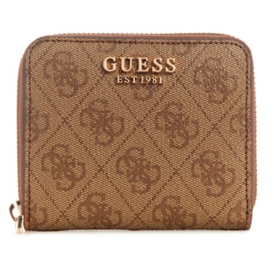 Cartera Guess Mujer Laurel Slg Small Zip Around Latte Logo Ref: SG8500137 LATTE LOGO
