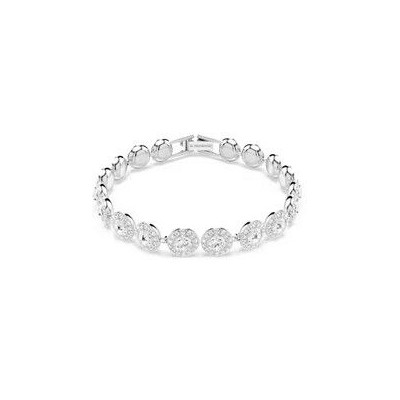 Pulsera Swarovski Tennis Una Angelic Talla redonda, Blanca, Baño de rodio Ref.5682279