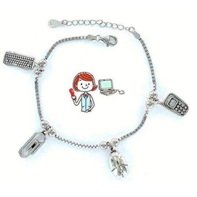 Colección Eres Lo Más Administrativa pulsera cadena veneciana rodiada con colgantes Ref: 9101769