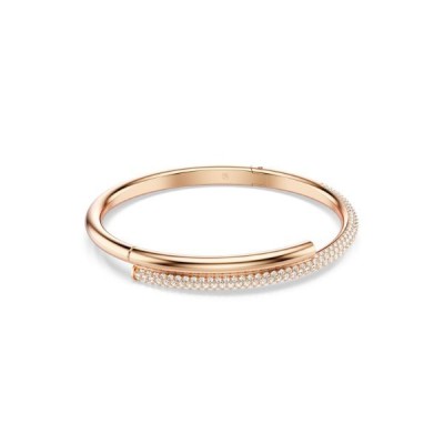 Brazalete Swarovski Dextera Cierre Magnético, Blanco, Baño Tono Oro Rosa Ref: 5692267