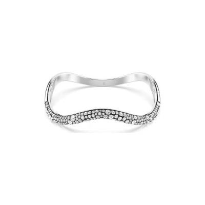 Brazalete Swarovski Sublima Talla Redonda, Blanco, Baño De Rodio Ref: 5692104