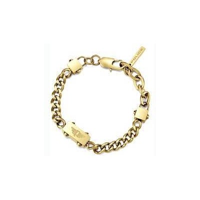Pulsera Police Caballero Chained Acero Dorado Ref: PEAGB0002105