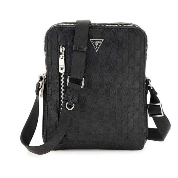 Bolso Guess Caballero Torino Double Zip Crossbody With Vtl Zip Black Ref: HMTODEP5118-BLA