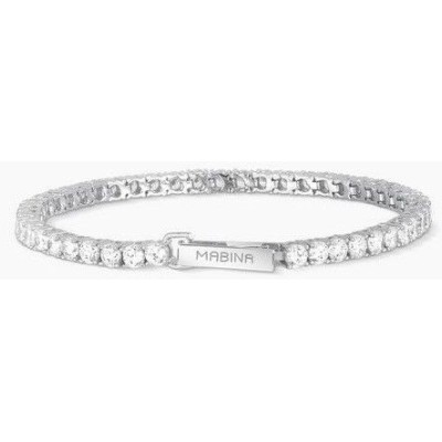 Pulsera Mabina Mujer Tennis Club Plata De Ley Y Circonitas Blancas Ref: 533019/M