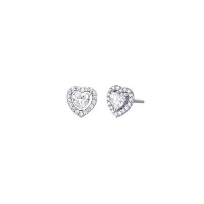 Pendientes Mabina  Mujer Love Affair Plata de Ley Circonitas Blancas Ref: 563179