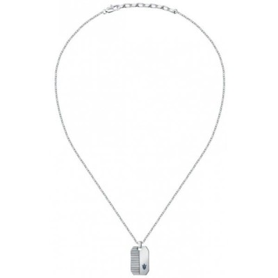 Collar Maserati Gioilli Iconic Caballero Acero Inoxidable Ip Azul Ref: JM222AVD02