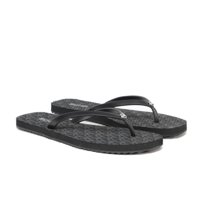 Chanclas Michael Kors Mujer Jinx Logo Flip Flop Soft Black 9M Ref:40S1JIFA1Q BLACK 40