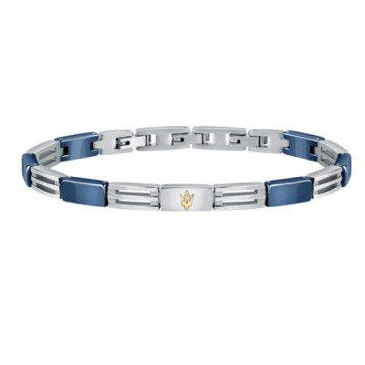 Pulsera Maserati Gioelli Caballero Acero y Cerámica Azul Ref: JM421ATZ08