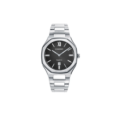 Reloj Viceroy Caballero Colección Laura Escanes Acero Esfera Negra, Cristal Zafiro 41mm Ref: 45009-53