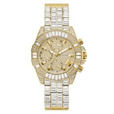 Reloj Guess Mujer Iconic 40 Aniversario Acero Ip Dorado Circonitas Multifunción 39mm Ref: GW0812L2