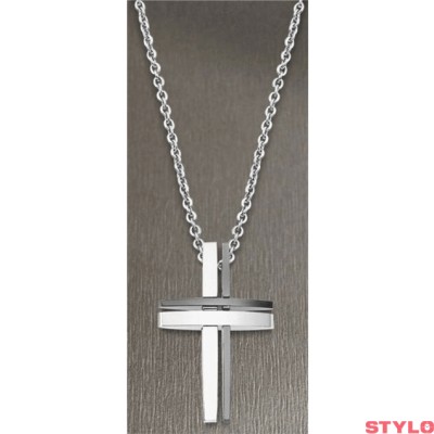 Collar Cruz Lotus Style Caballero Acero Inoxidable Ref: LS1984-1/1