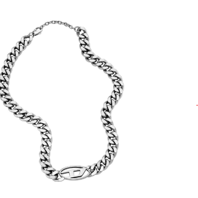 Collar Choker Diesel Caballero Logotipo Oval Acero Ref: DX1433040