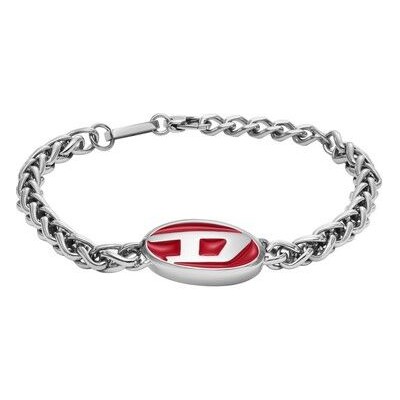Pulsera Diesel Red Enamel And Stainless Steel Ref: DX1445040