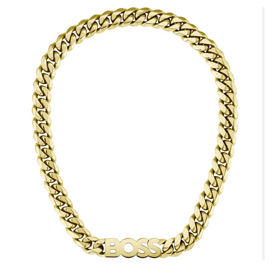 Collar De Cadena Boss Caballero Kassy Acero Ip Dorado Ref: 1580442