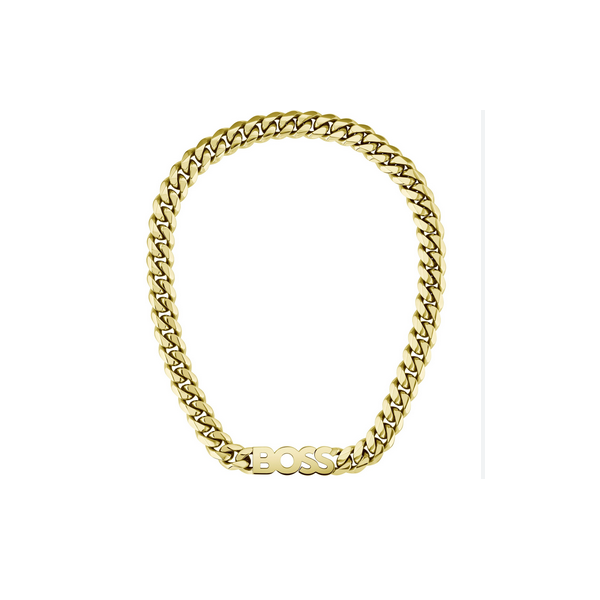 Collar De Cadena Boss Caballero Kassy Acero Ip Dorado Ref: 1580442