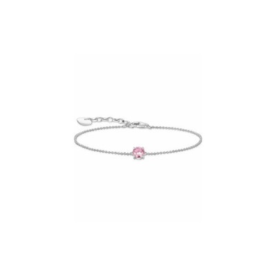 Pulsera Thomas Sabo Mujer De Plata Con Colgante De Circonita Rosa Ref: A2156-051-9-L19V