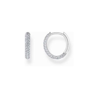 Pendientes De Aro Thomas Sabo De Plata Con Circonitas Blancas Ref: CR730-051-14