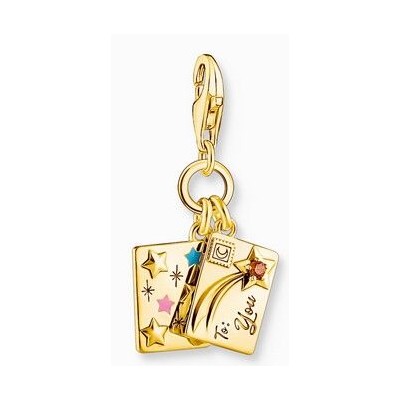 Charm Thomas Sabo Colgante Carta Con Sobre Con Baño De Oro  Ref: 2065-414-7