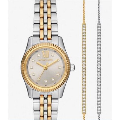 Set de regalo con reloj y pulsera con cierre deslizante Lexington en dos tonos con incrustaciones Michael Kors Ref: MK4815SET