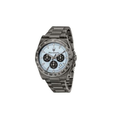 Reloj Maserati Velocitá Caballero Acero Ip Gris Esfera Celeste Cronógrafo 43mm Ref: R8873652004