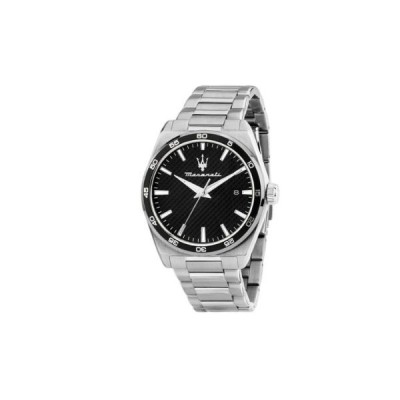 Reloj Maserati Caballero Velocitá Acero Esfera Negra 41mm Ref: R8853152002
