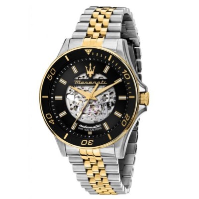 Reloj Maserati Caballero Sfida Automático Bicolor Acero/Ip Dorado 44mm Ref: R8823140010