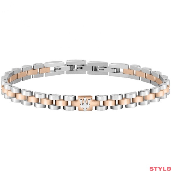 Pulsera Maserati Gioelli Caballero Bicolor Acero/Ip Rosado Ref: JM219AQH16
