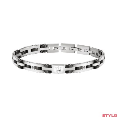 MASERATI JM220ASR02 PULSERA BR BLK CERAMIC &BLK STONE 210MM