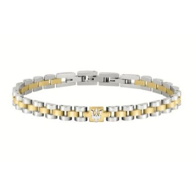 Pulsera Maserati Gioelli Caballero Bicolor Acero/Ip Dorado Ref: JM423ATZ31