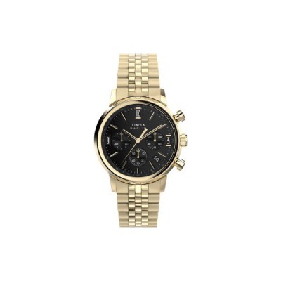 Reloj Timex Marlin® Taquímetro Cronógrafo Acero Ip Dorado 40mm Ref: TW2W59900