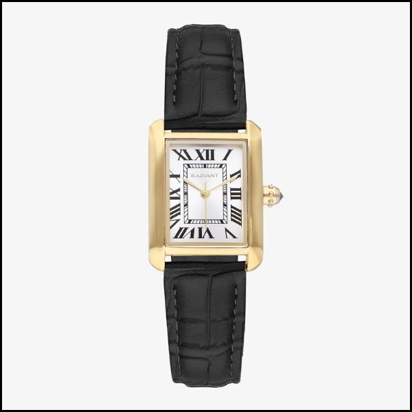 Reloj Radiant Mujer Nicole Correa Negra/Gold 33,7mm Ref: RA644204