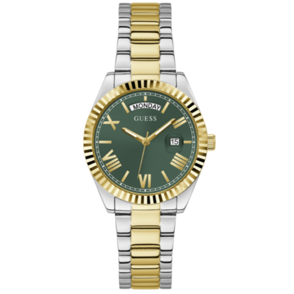Reloj Guess Mujer Luna Bicolor Acero/Ip Dorado Esfera Verde 36mmRef: GW0308L5