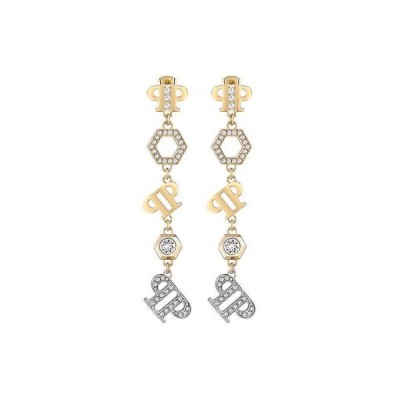 Pendientes Philipp Plein Crystals Colors Acero Ip Dorado Ref: PJ4EA05EU