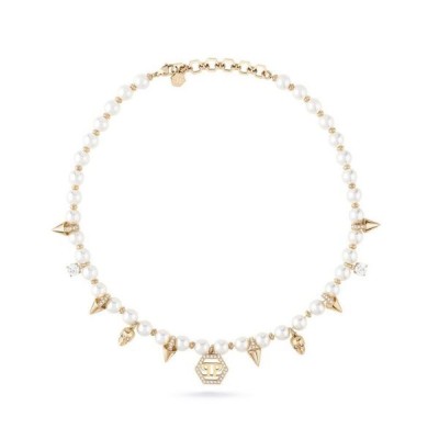 Collar Philipp Plein Rhapsody Crystal Acero Ip Dorado Ref: PJ8EA06NU