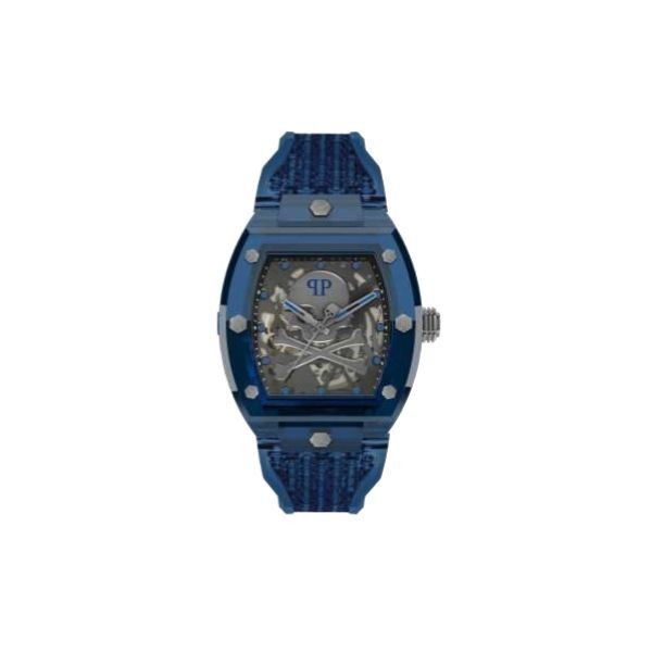 Reloj Philipp Plein Caballero The $keleton Crystal Sport Azul Automático 44mm Ref: PWPTA0324