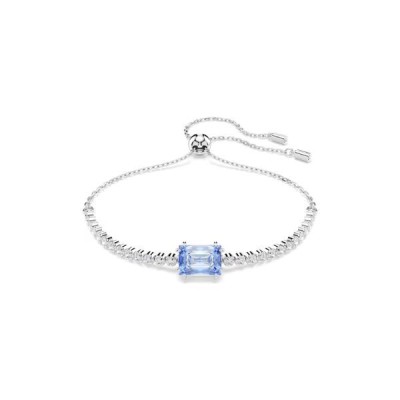 Pulsera Swarovski Matrix Tennis Tallas Mixtas Azul Baño Rodio Ref: 5693412